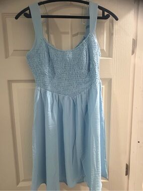 Light Blue Summer Smocked Dress